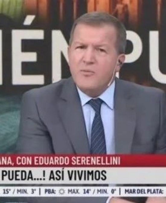 El periodista de televisión y radio de 57 años, Eduardo Serenellini, pasa a ser Ministro. Captura TV